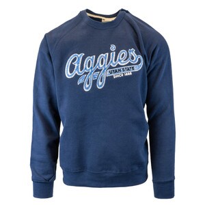 SWEATSHIRT CREW AGGIES UTAH STATE CHAIN STITCH MV SPORT